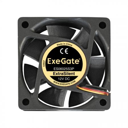Вентилятор EXEGATE ExtraSilent ES06025S3P, 60x60x25mm, 22dBa, 2500rpm, 3pin 00000219953