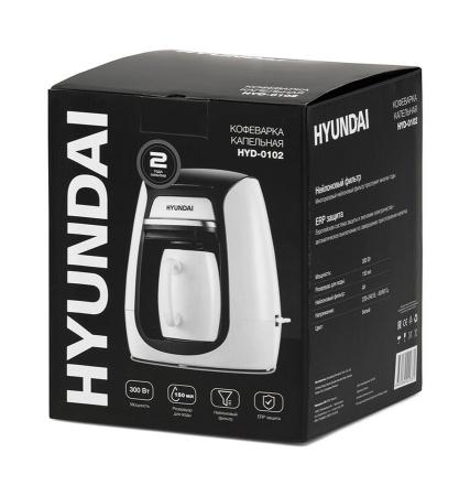 Кофеварка капельная Hyundai HYD-0102 300Вт белый 00000213031