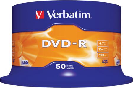 DVD-R Verbatim 4.7Gb 16x Cake Box (50шт) (43731) 00000210044