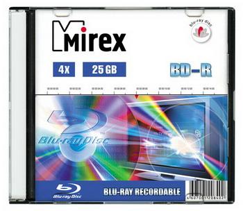 BD-R Mirex 25 Gb, 4x, Slim Case (1), (1/50) 00000199746